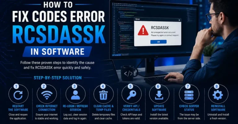 How to Fix Codes Error RCSDASSK in Software - Writexblog